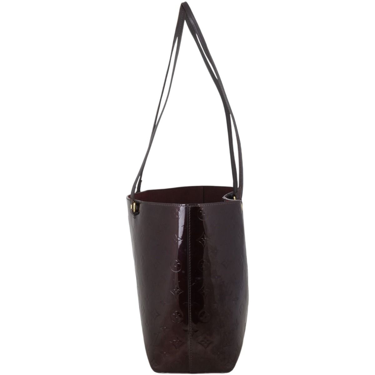 【希少】 LOUIS VUITTON Monogram Vernis Long Beach MM バッグ Louis Vuitton Long Beach MM Patent Leather Tote Bag M90475