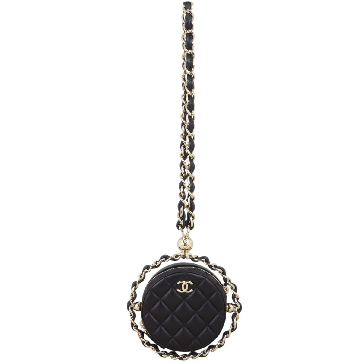 Chanel mini round chain bag hot sale
