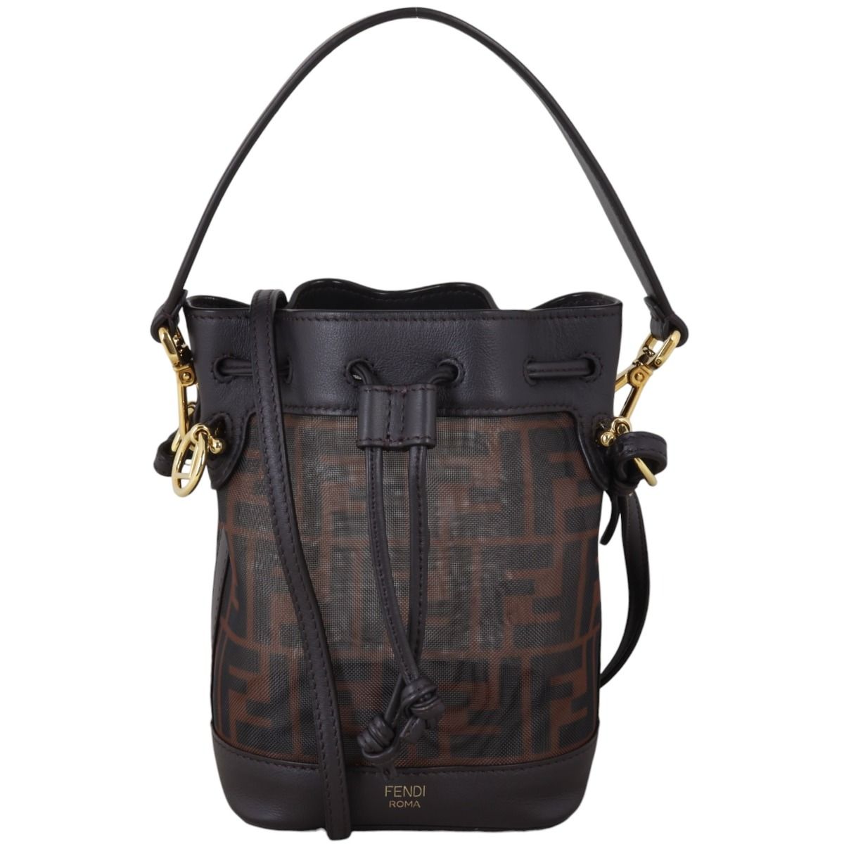 Fendi Mon Mesh Mini Bucket Bag