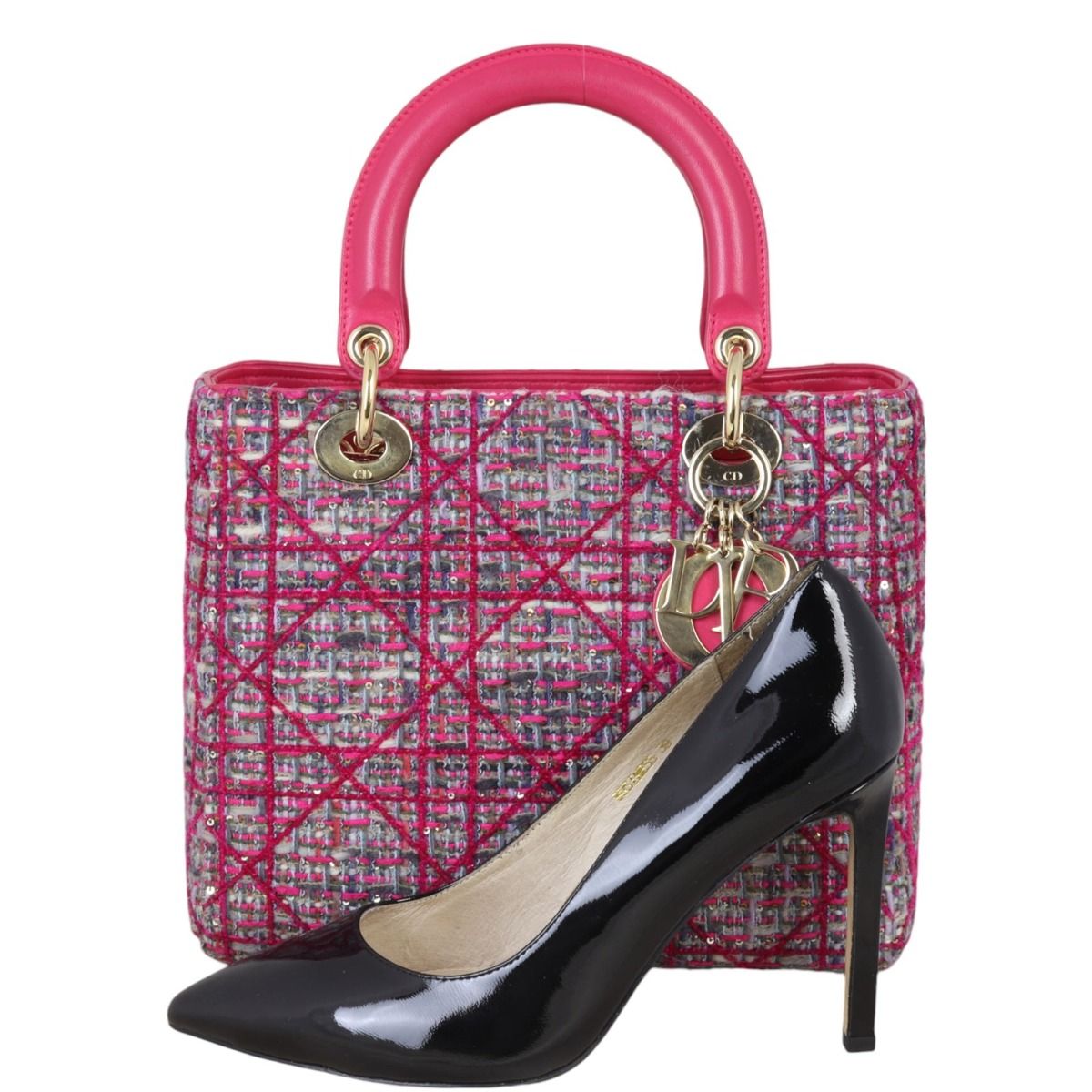 Lady dior tweed bag shop