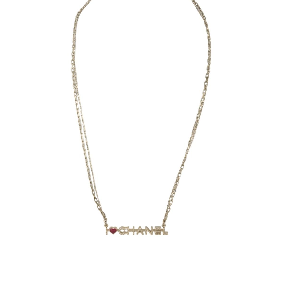 Chanel love necklace discount