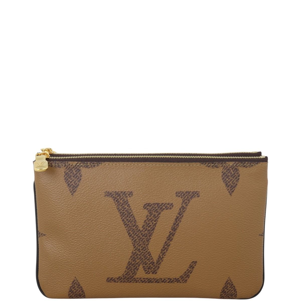 Louis Vuitton Double Zip Pochette Monogram Giant Reverse