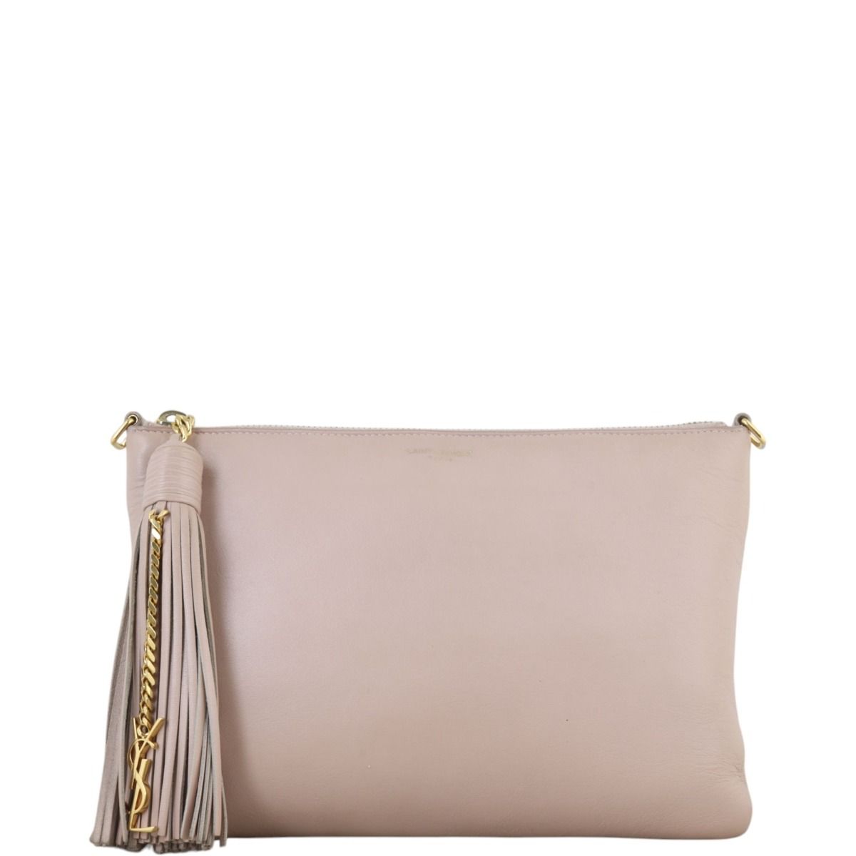 Leather tassel crossbody bag top