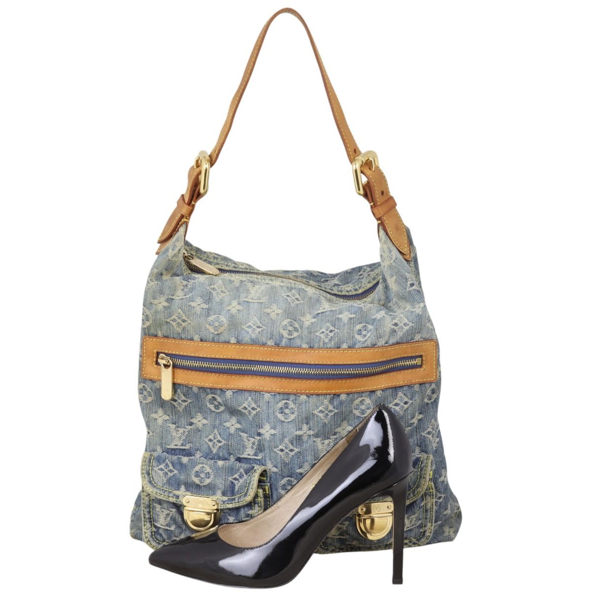 Louis vuitton denim hobo bag on sale