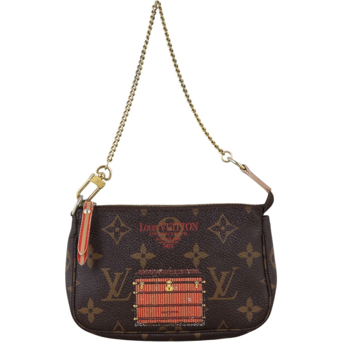 Louis Vuitton Mini Pochette Accessoires Monogram Inventuer Trunks Locks