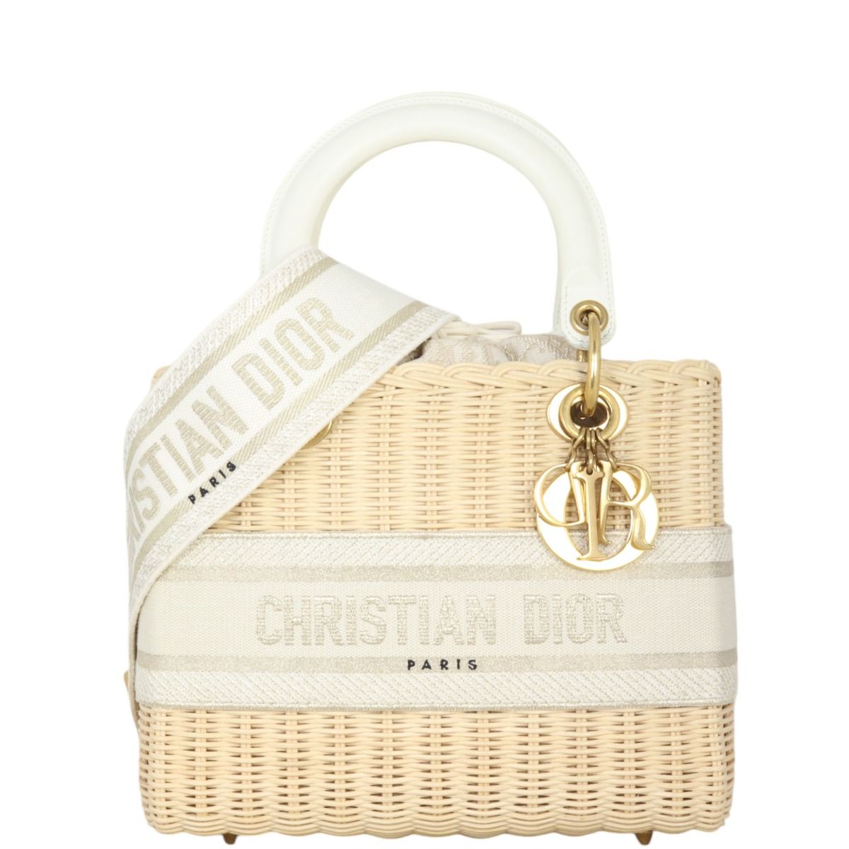 【大人かわいい☆】Dior Lady Dior Wicker Bag ミディアム 21159di_-