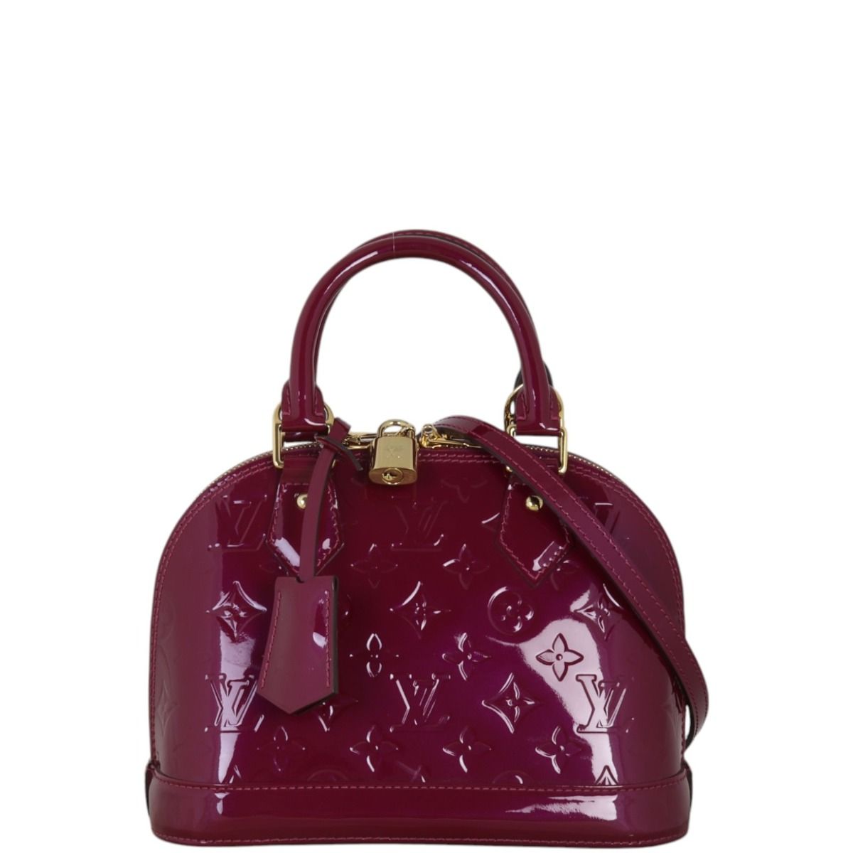 Louis vuitton alma red patent leather clearance