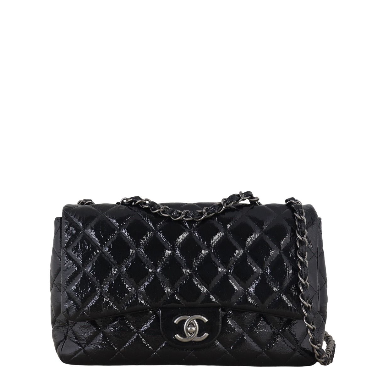 CHANEL ブラック エナメル サイズ36 1/2 ΩNA3084 大人気！付属品付き！ CHANEL シャネル ローファー 36 1