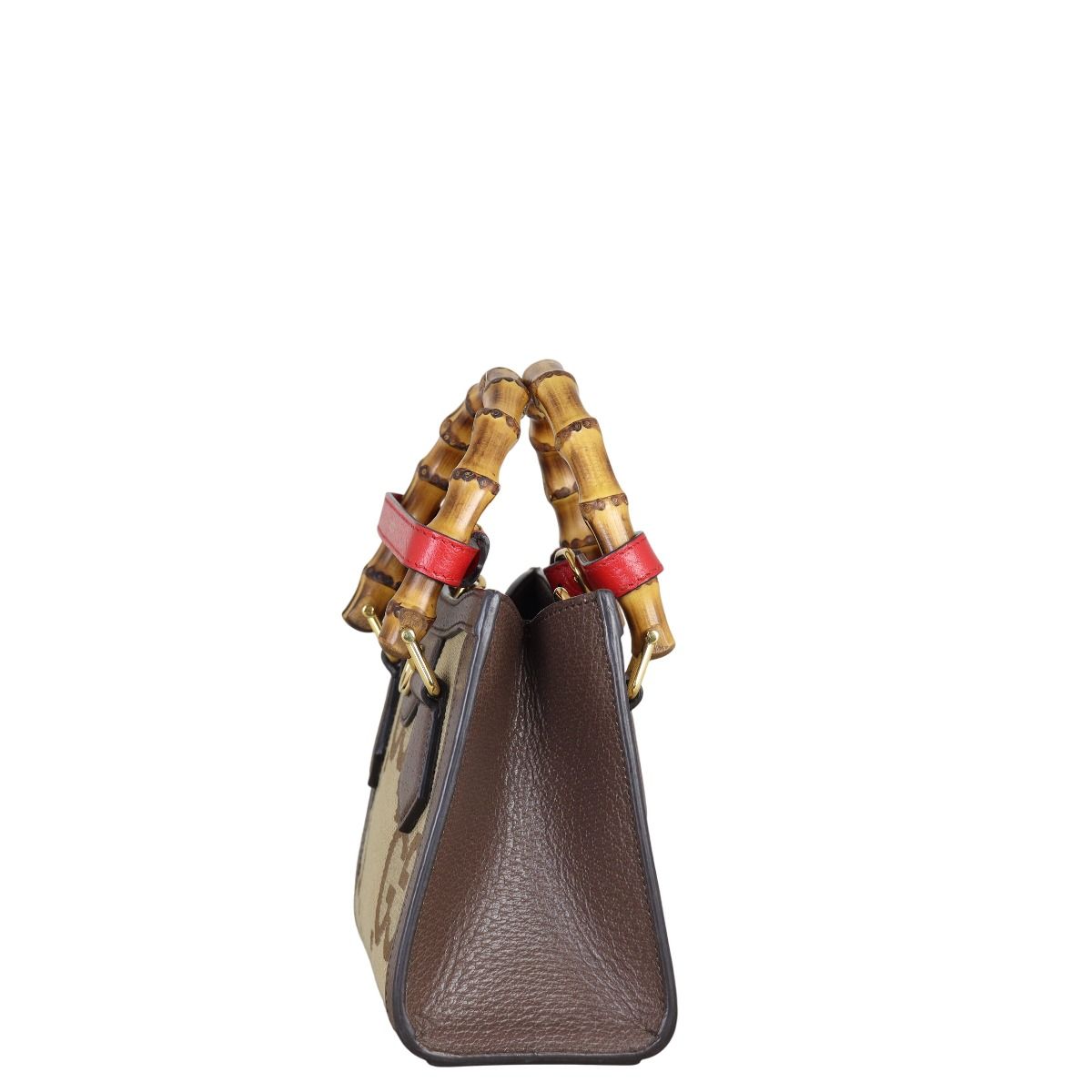 GUCCI ジャンボ GG バンブートップハンドルダイアナミジウム 23747gu-