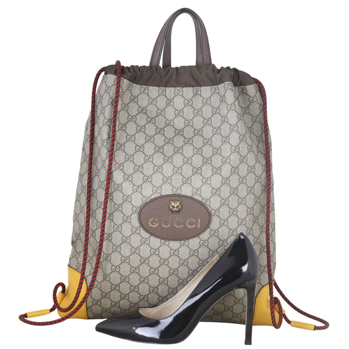 Gucci GG Supreme Neo Vintage Drawstring Backpack