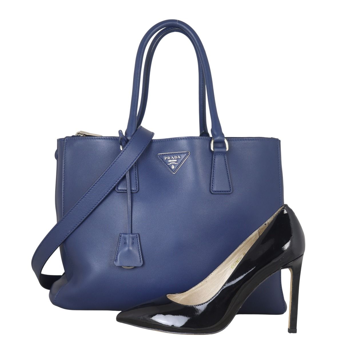 【PRADA】 ジップアップ ミディアム トートバッグ 3色展開】PRADA◇レザー ミディアム トートバッグ ロゴ付 話題