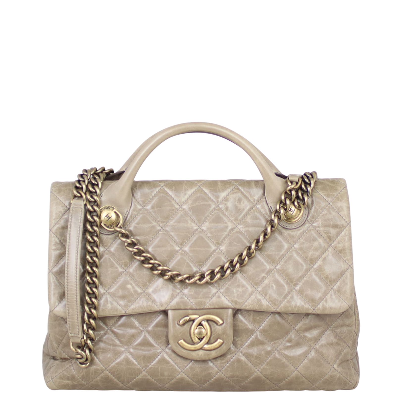 Large flap bag with top handle chanel deals