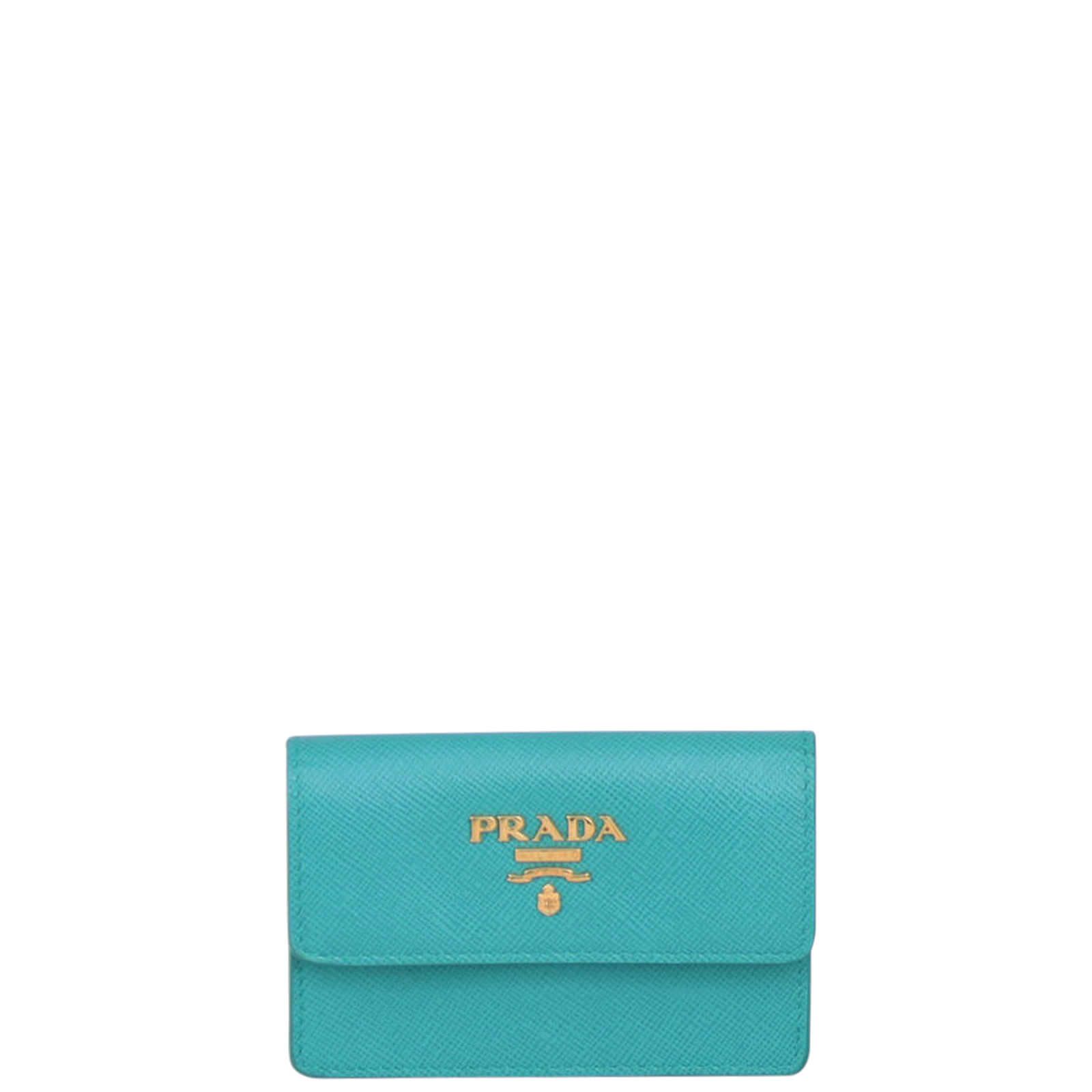 Prada saffiano compact wallet online