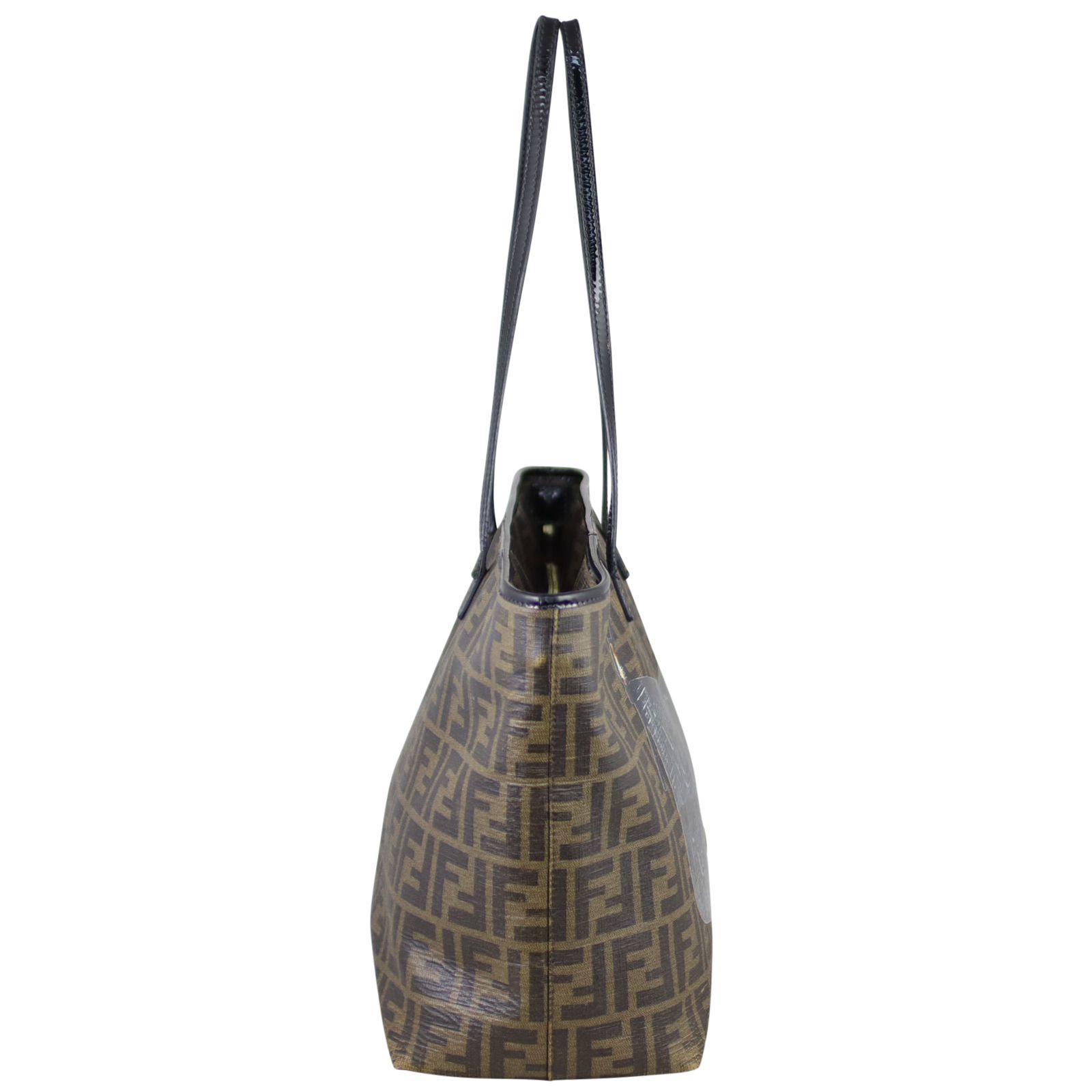トートバッグ Fendi Roll Large Pequin Jacquar Roll Large Fabric Gray | Fendi