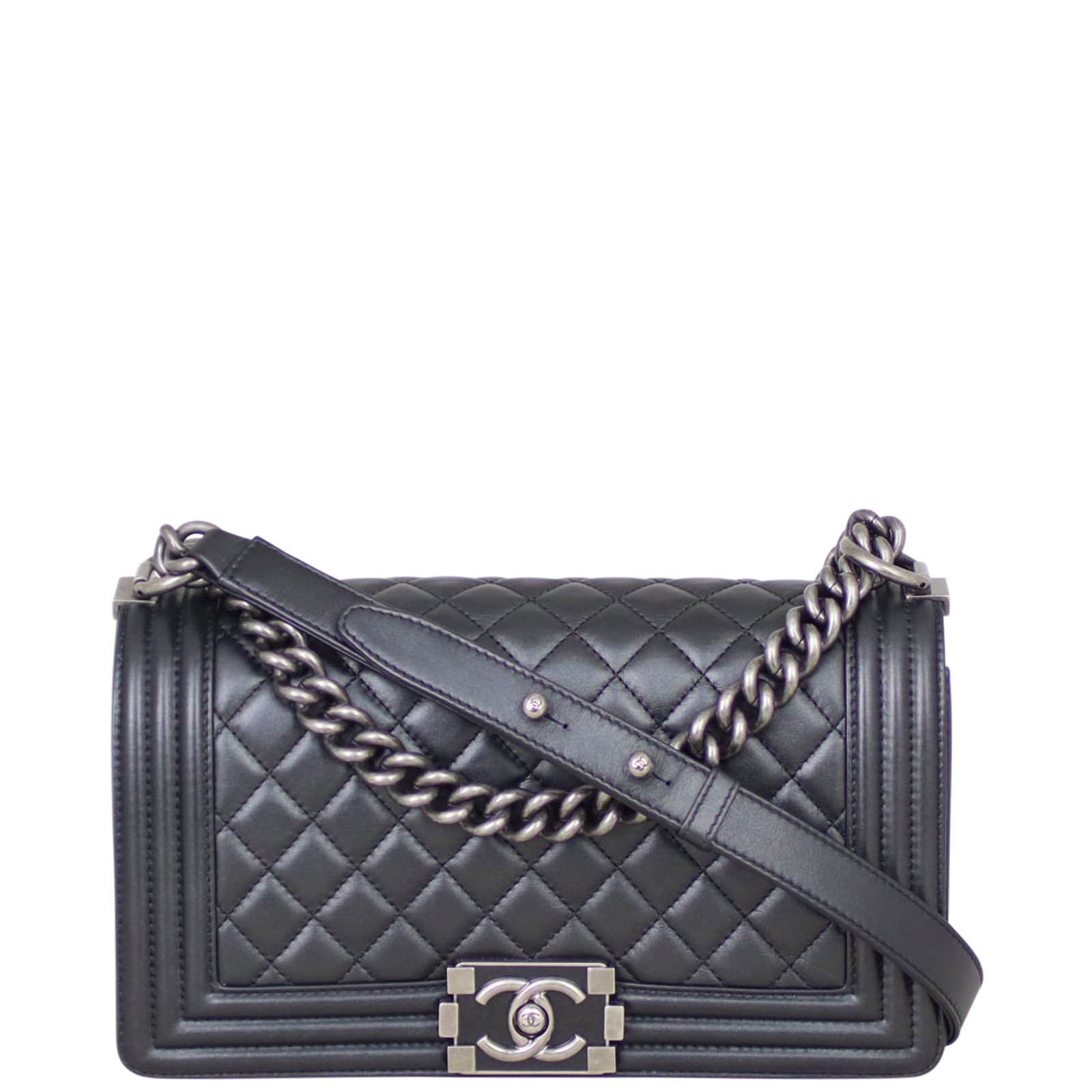 Chanel Boy Old Medium Black 20 Series