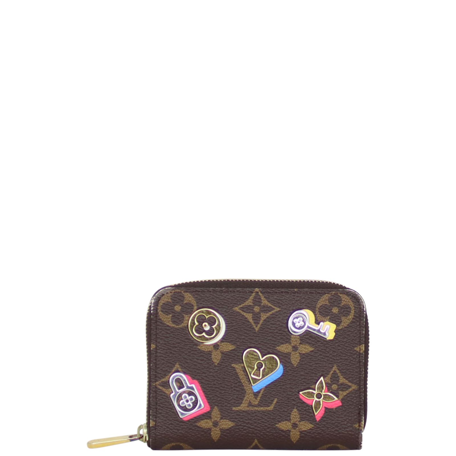 Louis Vuitton Zippy Coin Purse Monogram Love Lock