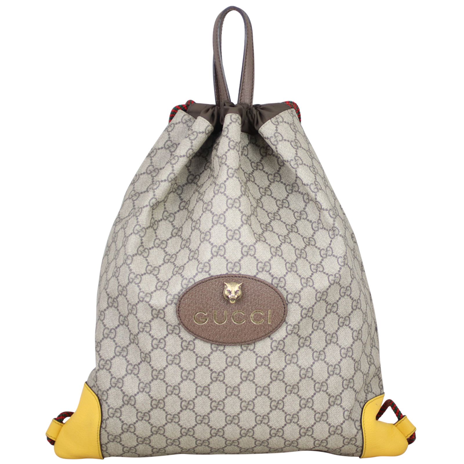 Gucci GG Supreme Neo Vintage Drawstring Backpack