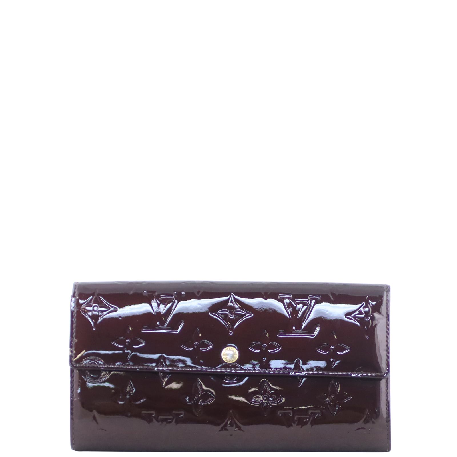 小物 LOUIS VUITTON WALLET vernis Louis Vuitton Burgundy Monogram Vernis Long Zip Wallet