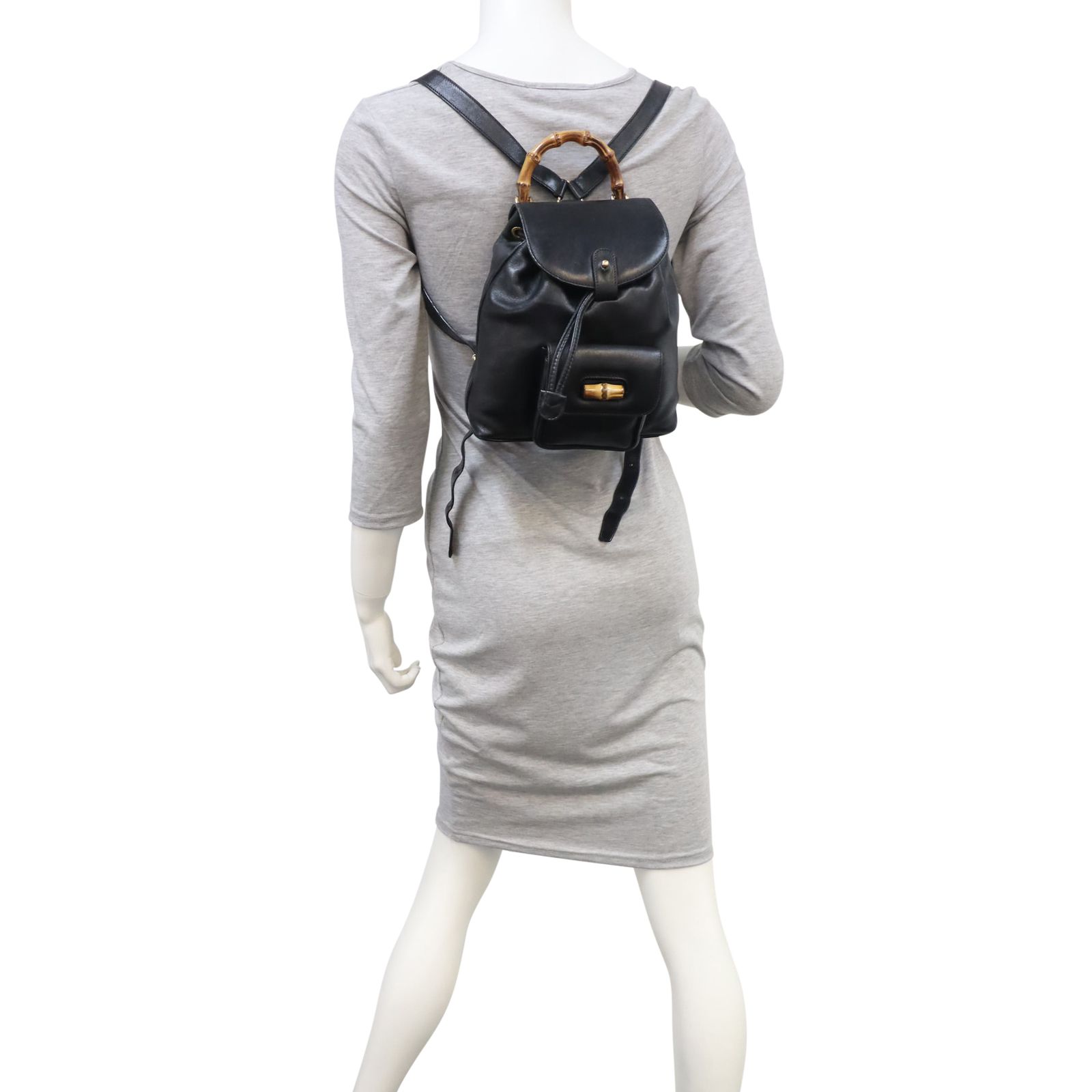 Gucci mini bamboo backpack sales