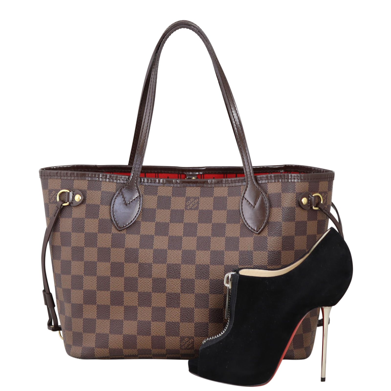 Lv neverfull on sale pm damier ebene
