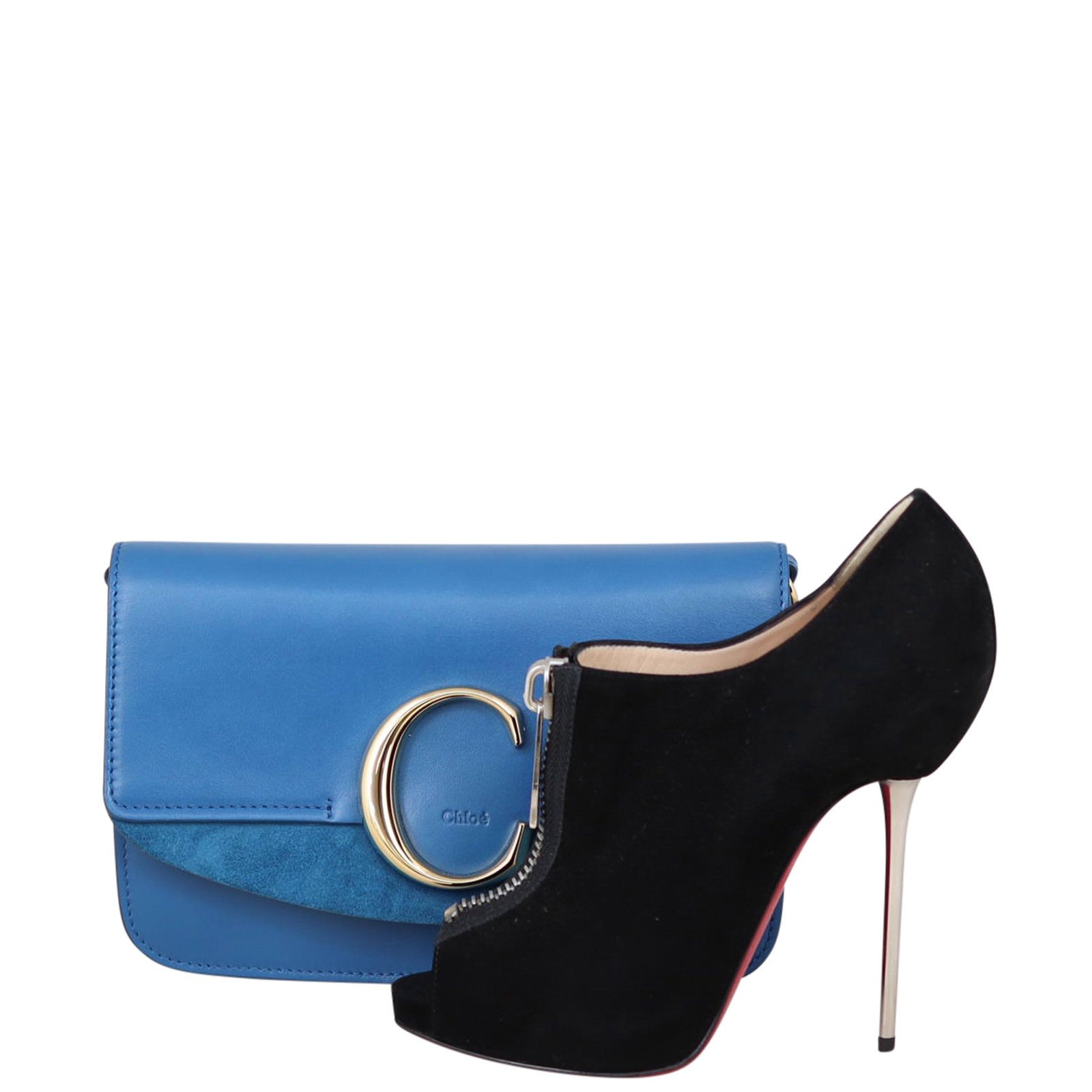 The c mini leather and suede shoulder bag clearance