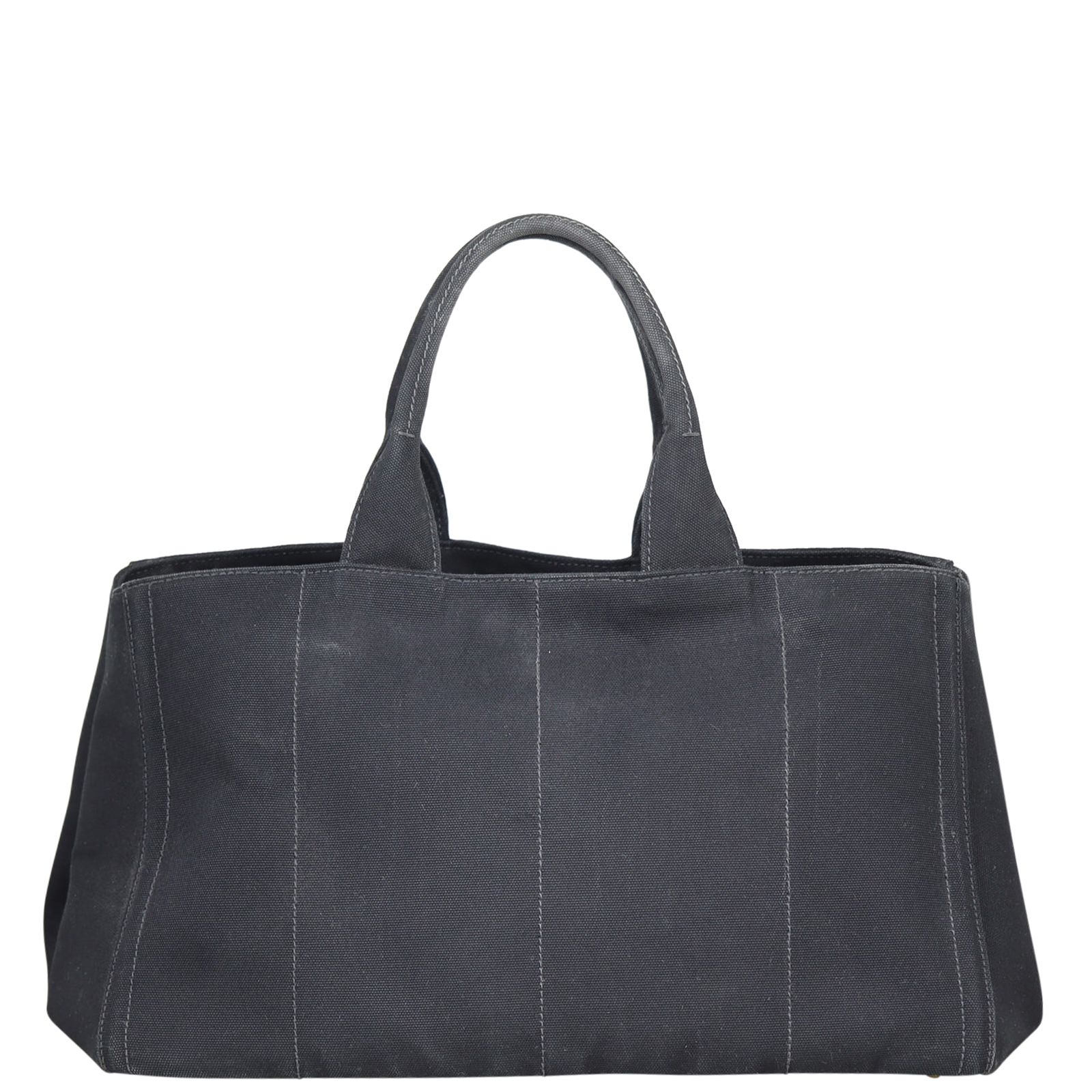Prada Studded Canapa Tote Large