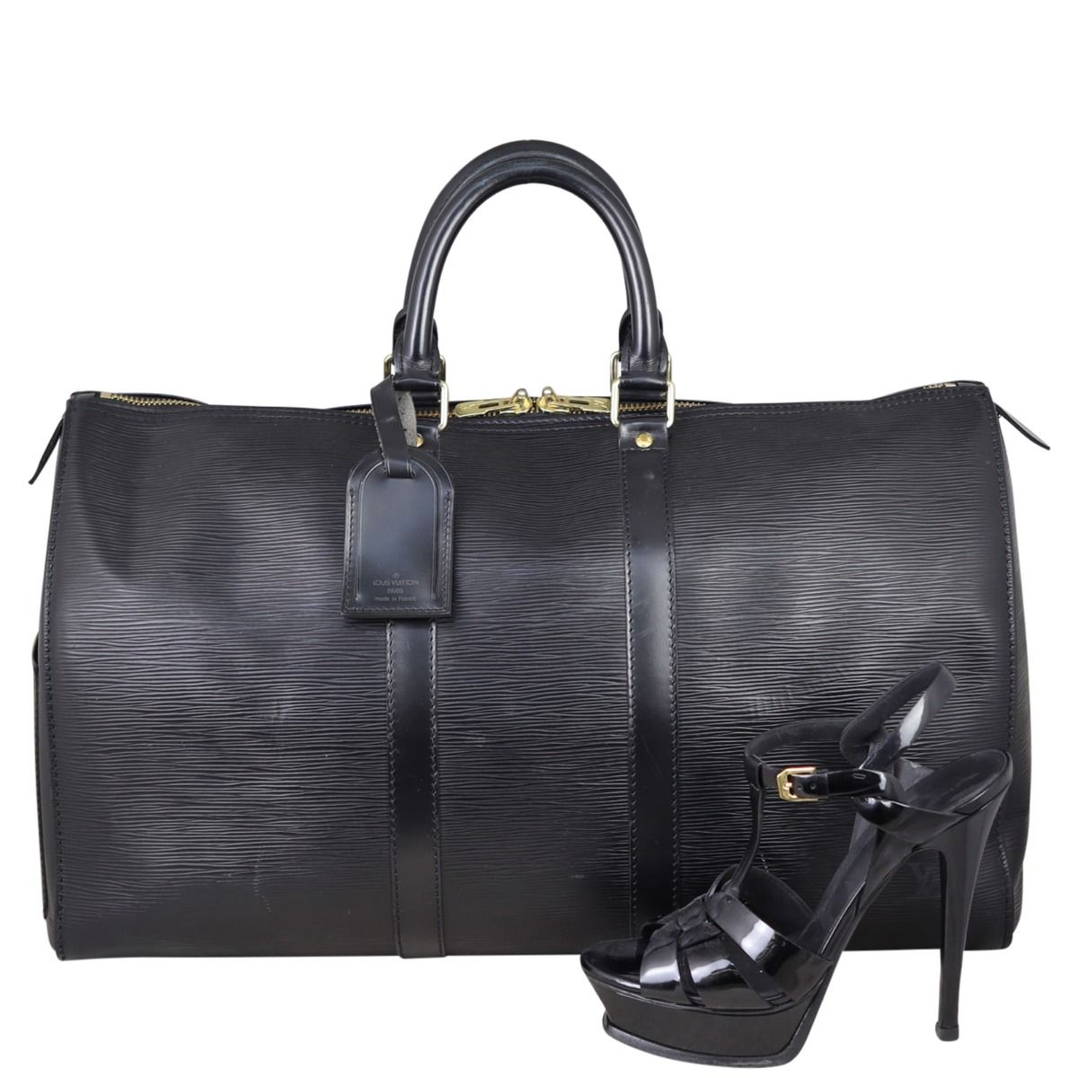 Louis vuitton epi keepall 45 new arrivals