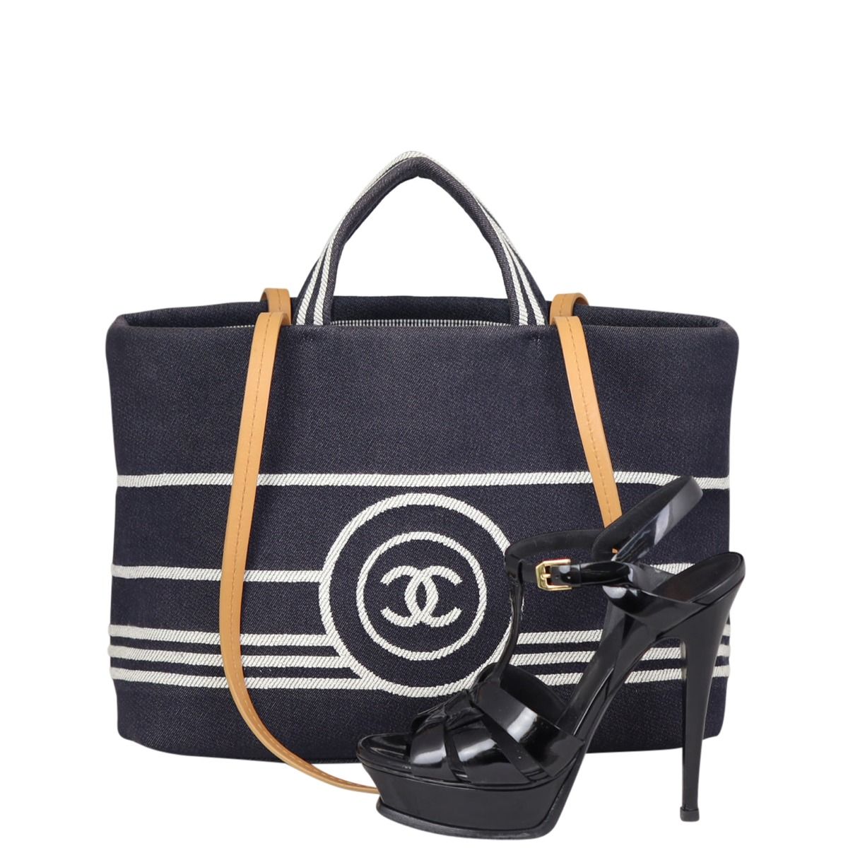 Chanel Denim Large Shopper Tote