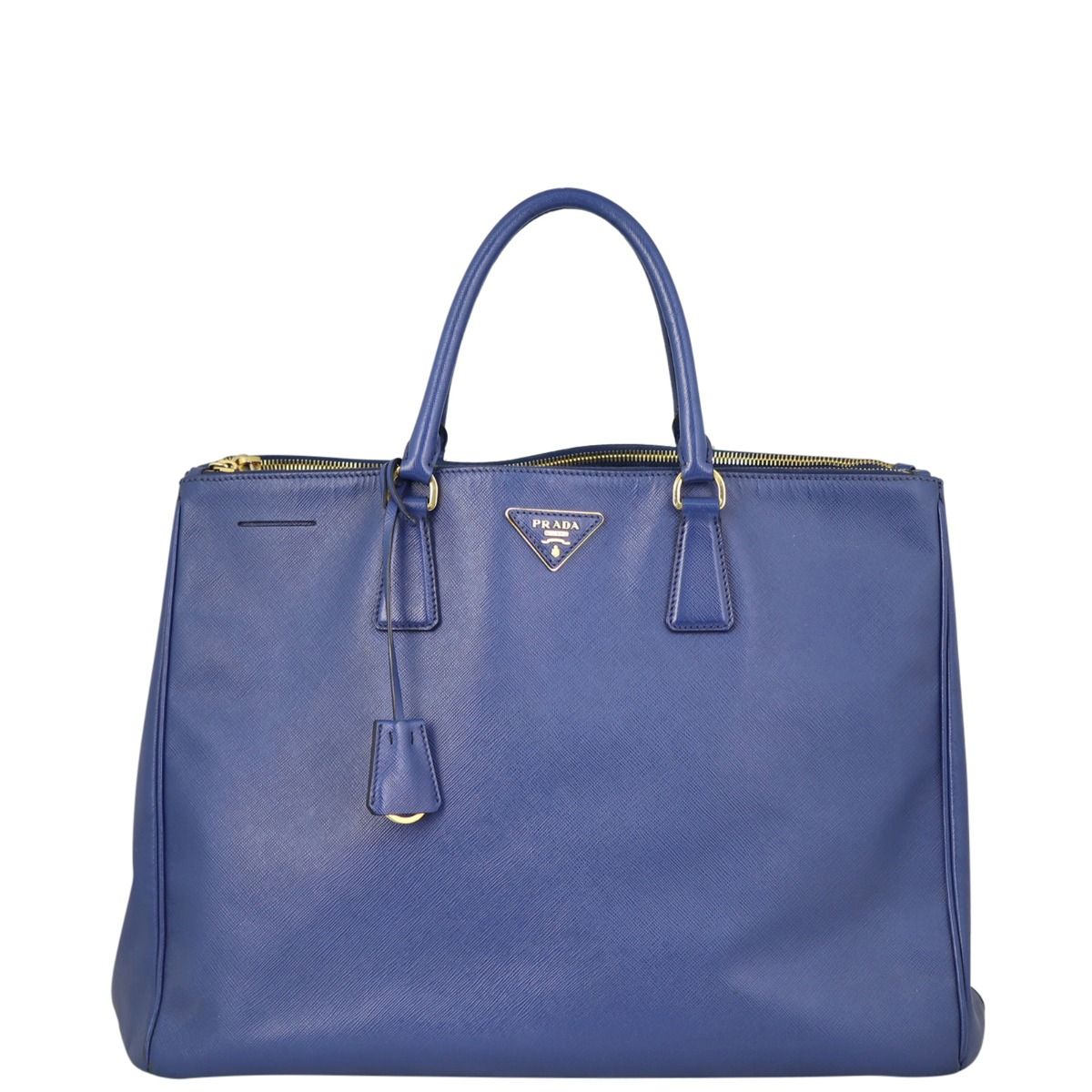 Prada Saffiano Lux Double Zip Medium Tote Bag - Consigned