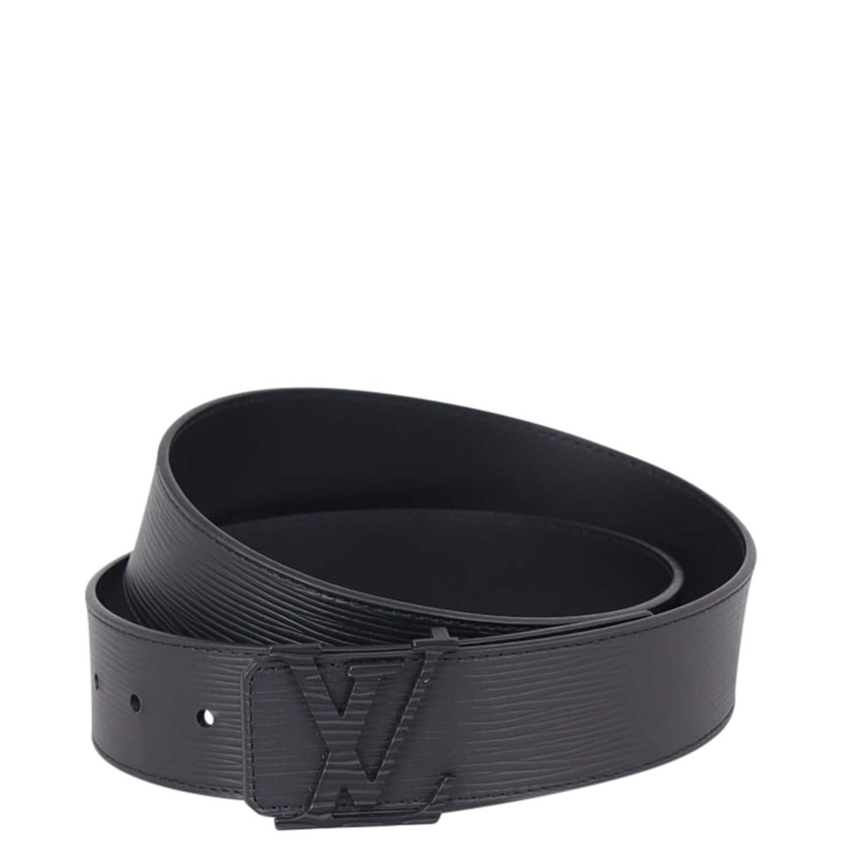 Louis Vuitton Black Leather Initials Belt 90CM Louis Vuitton