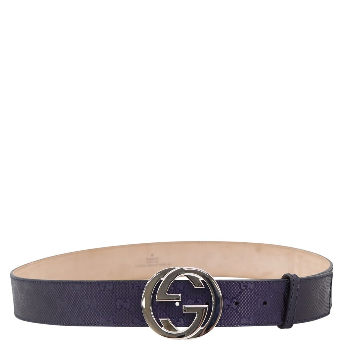 Guccissima belt with interlocking g top