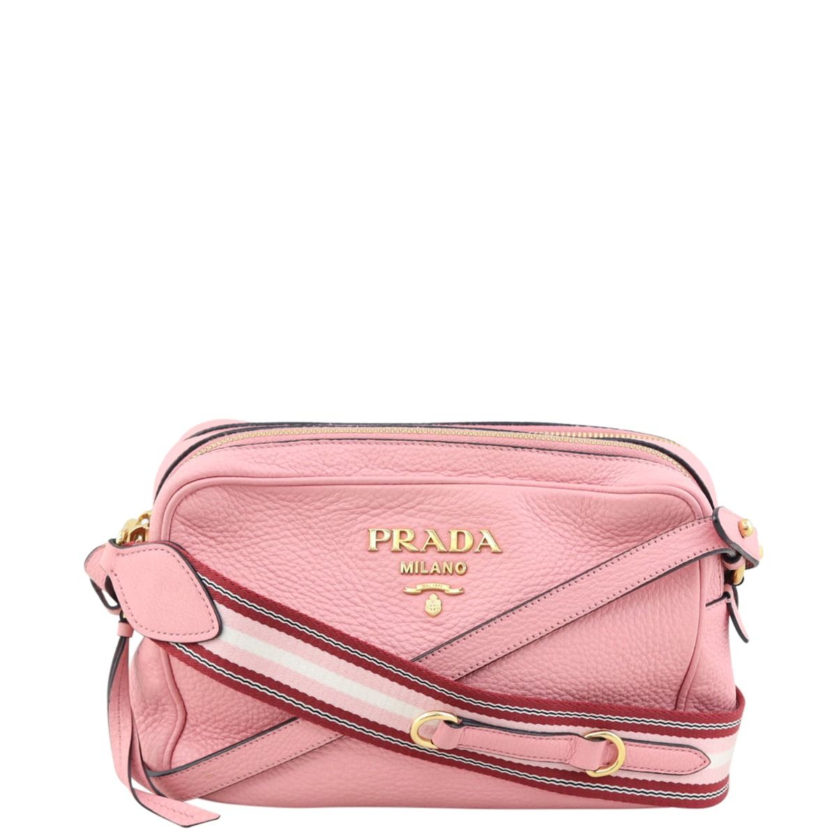 Prada vitello daino double zip crossbody shop
