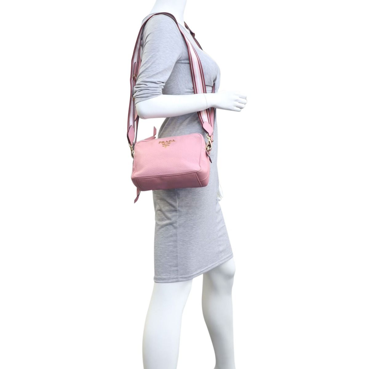 Prada Vitello Daino Double Zip Camera Bag