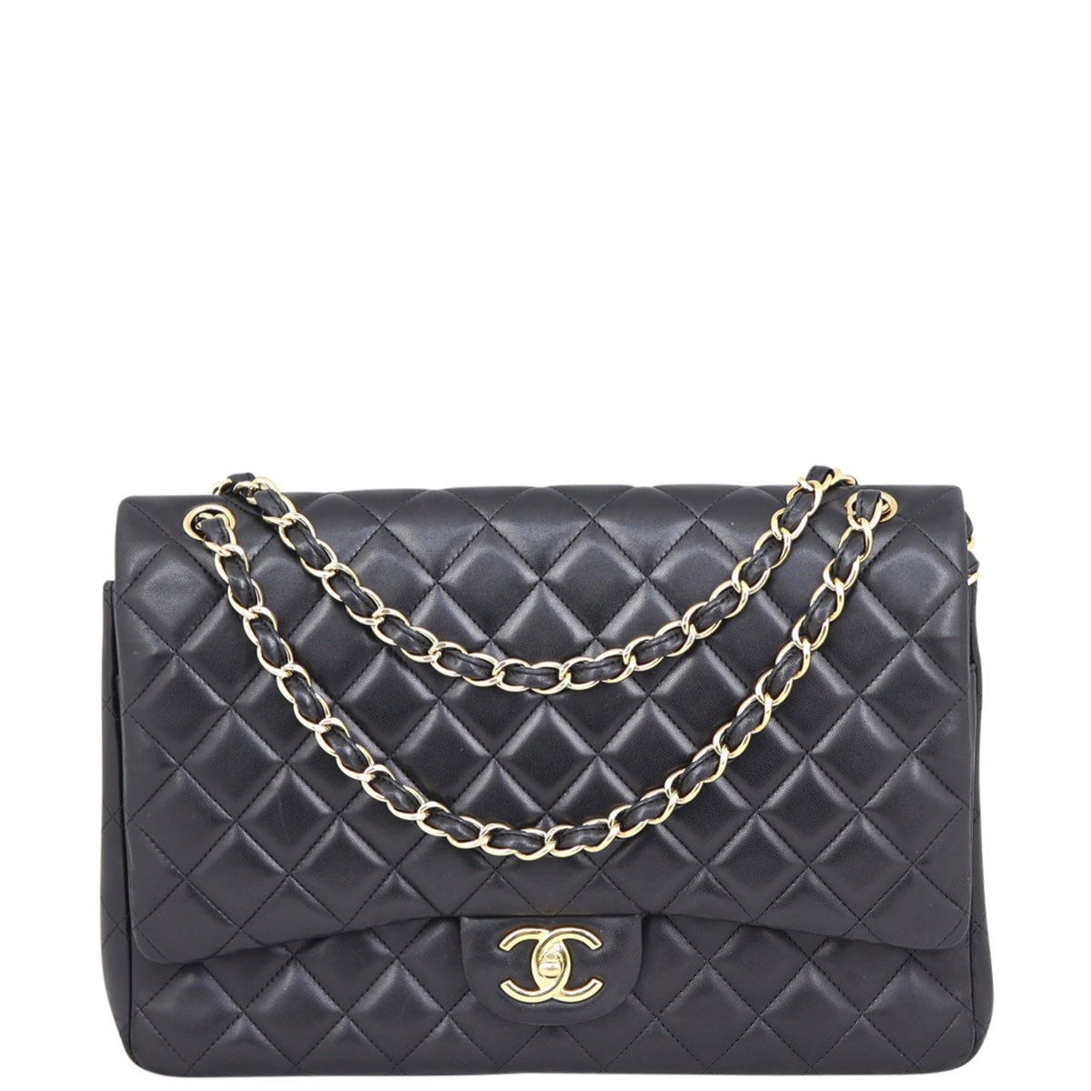 Chanel maxi double flap lambskin store
