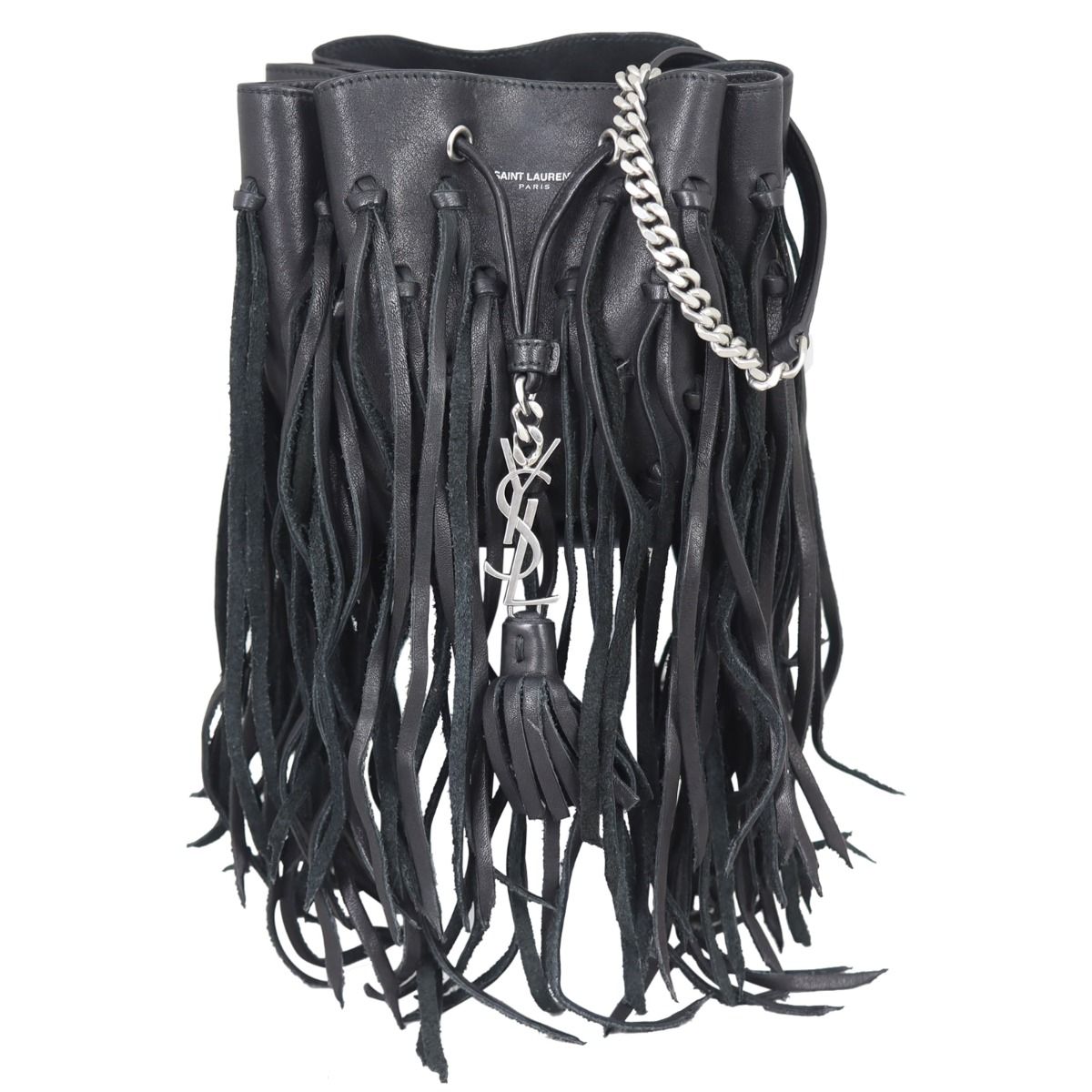 Ysl fringe bucket bag store