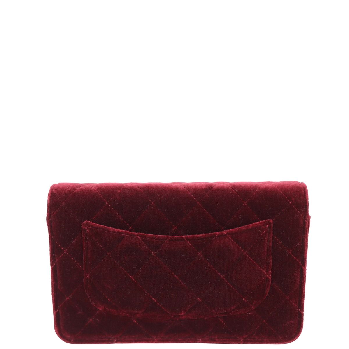Chanel velvet wallet on chain best sale