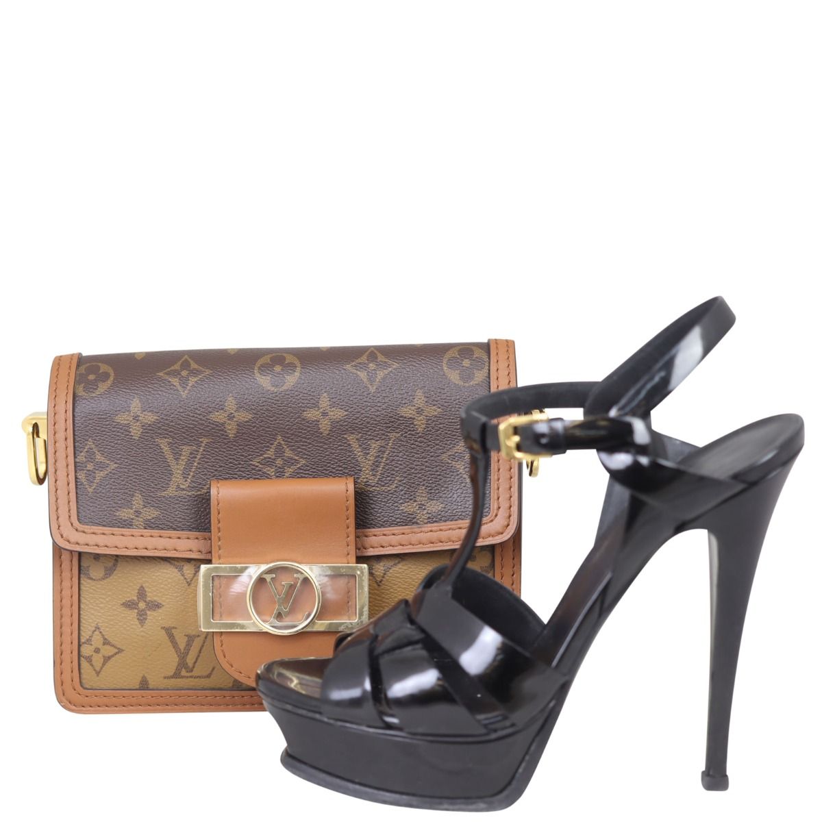 送料込◆希少【LOUIS VUITTON】Mini Dauphine Monogram Reverse Mini Dauphine Other Monogram Canvas - Women - Handbags
