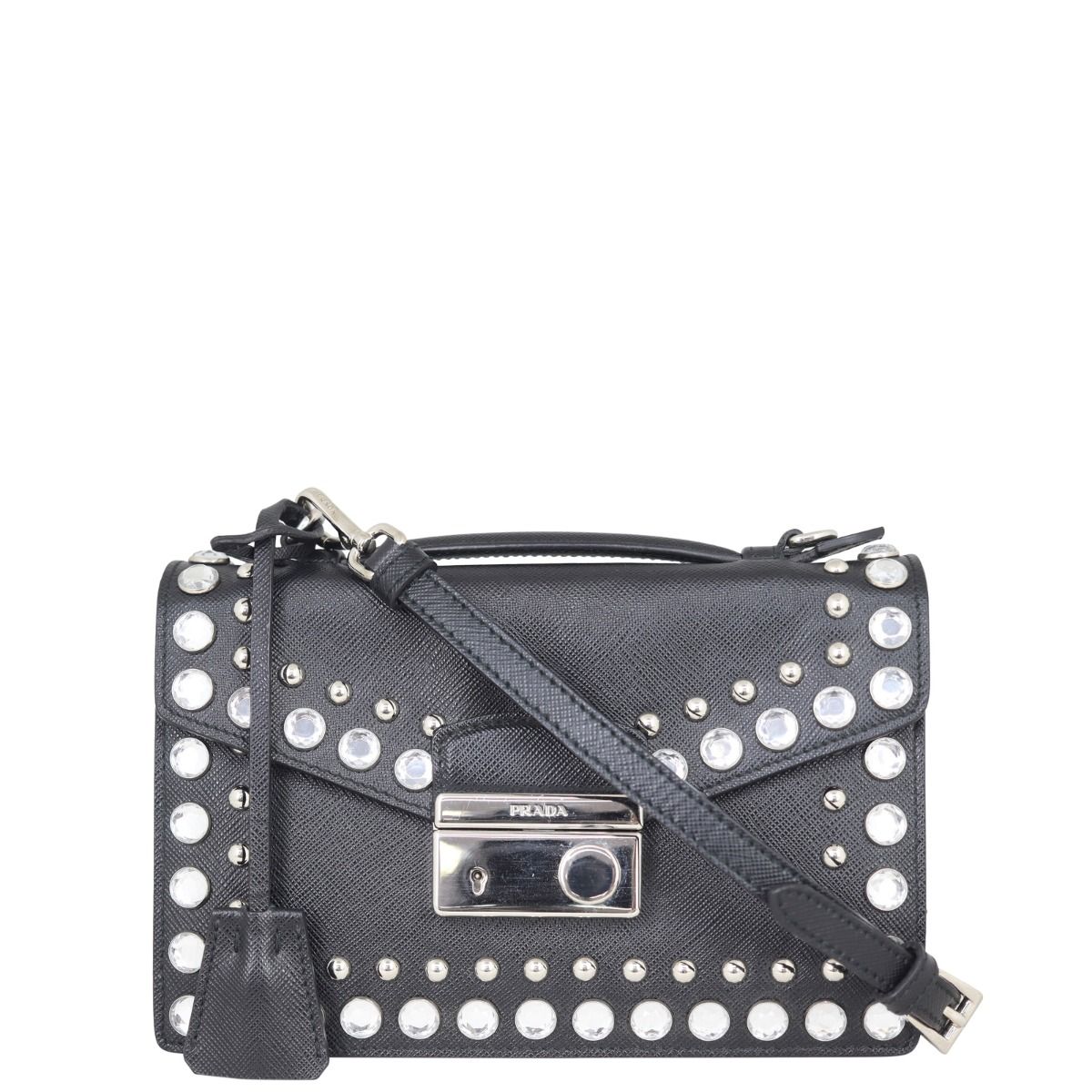 Prada studded crossbody bag sales