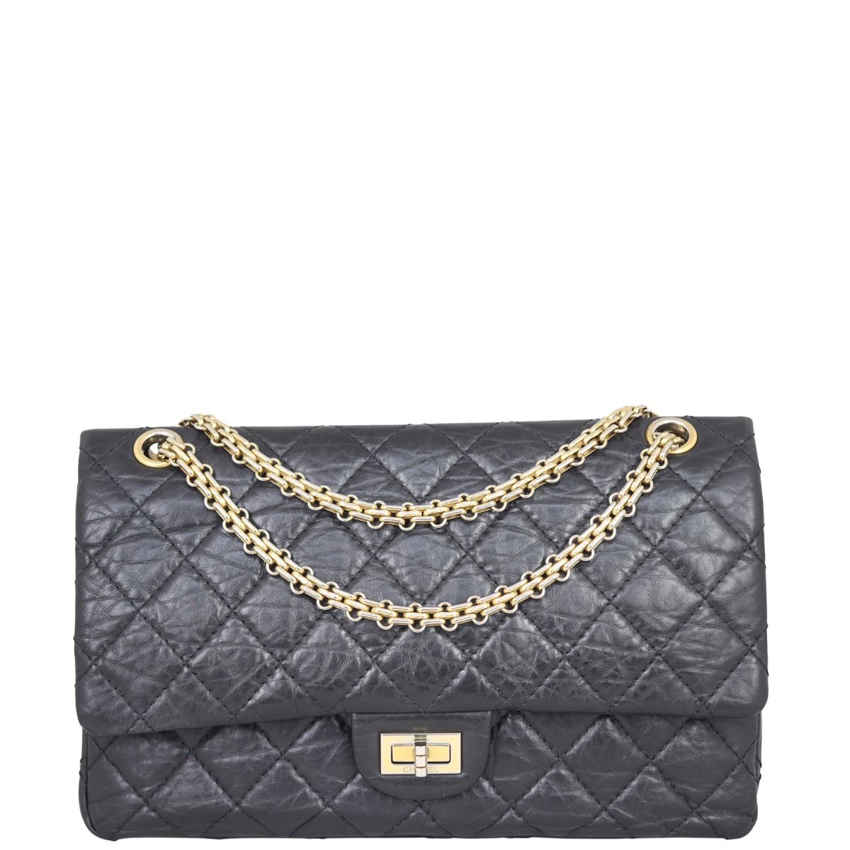 Chanel 2.55 Reissue 226 Double Flap Bag Black