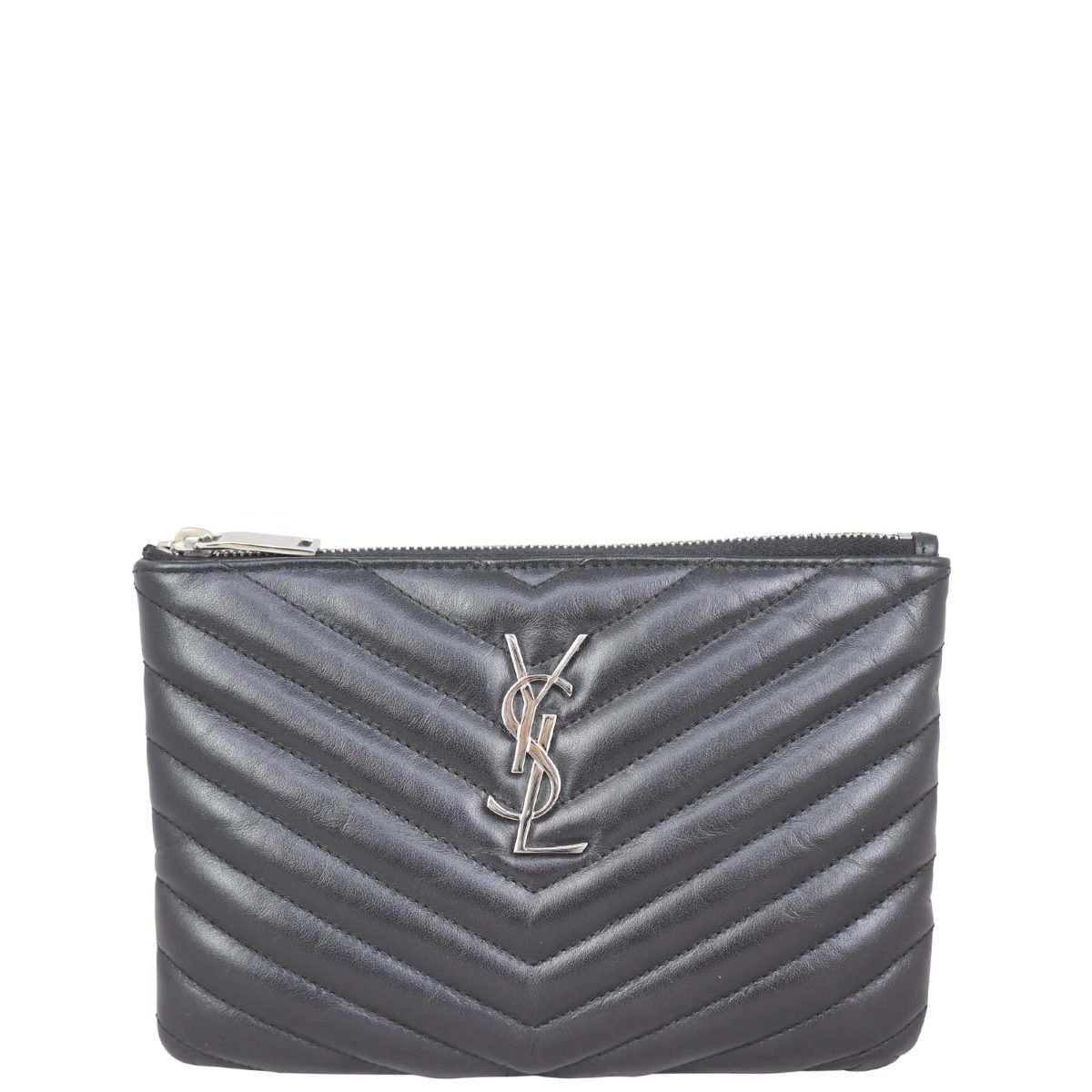 Saint Laurent Matelasse Monogram Mini Pouch