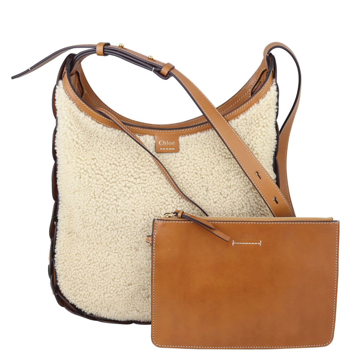 Chloe Darryl Shearling Hobo Medium