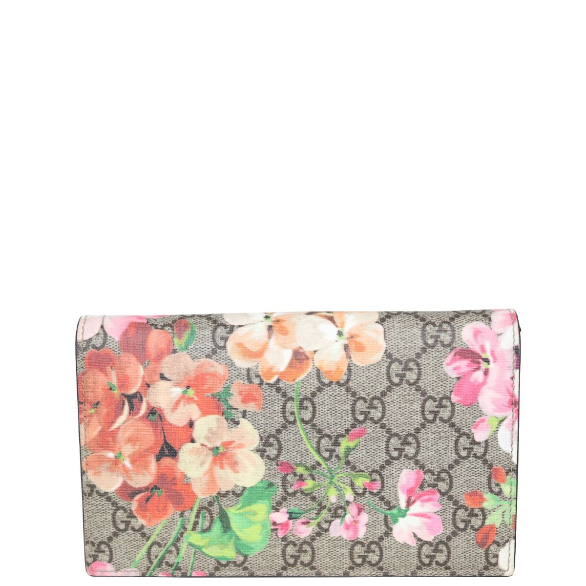 Gucci GG Supreme Blooms Chain Wallet