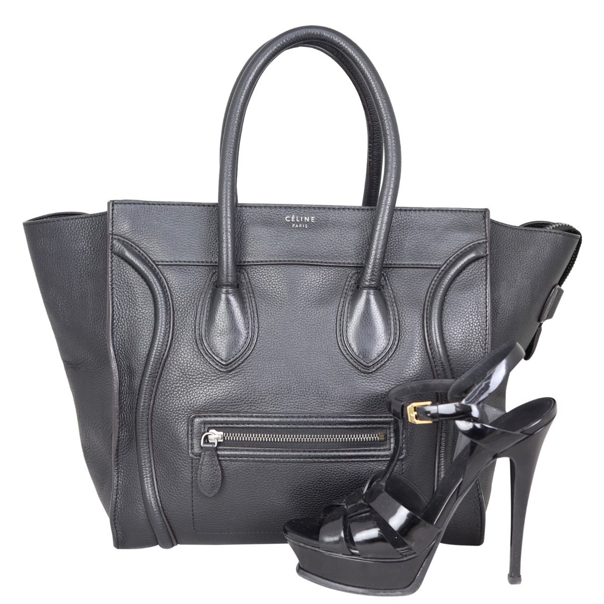 Celine mini luggage black deals