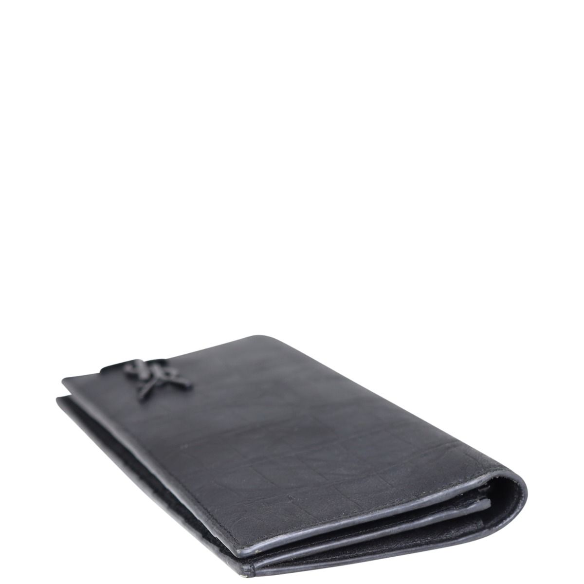 Saint Laurent Monogram Continental Wallet Crocodile Embossed