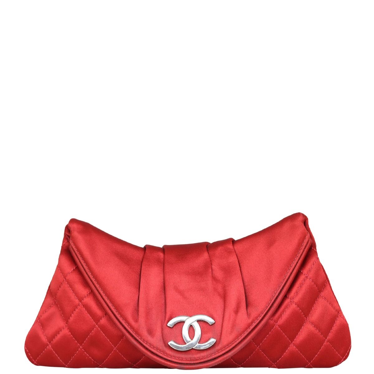 Chanel Satin Half Moon Clutch