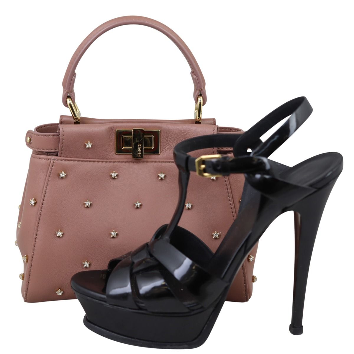 Fendi Star Crystal Embellished XS Iconic Peekaboo