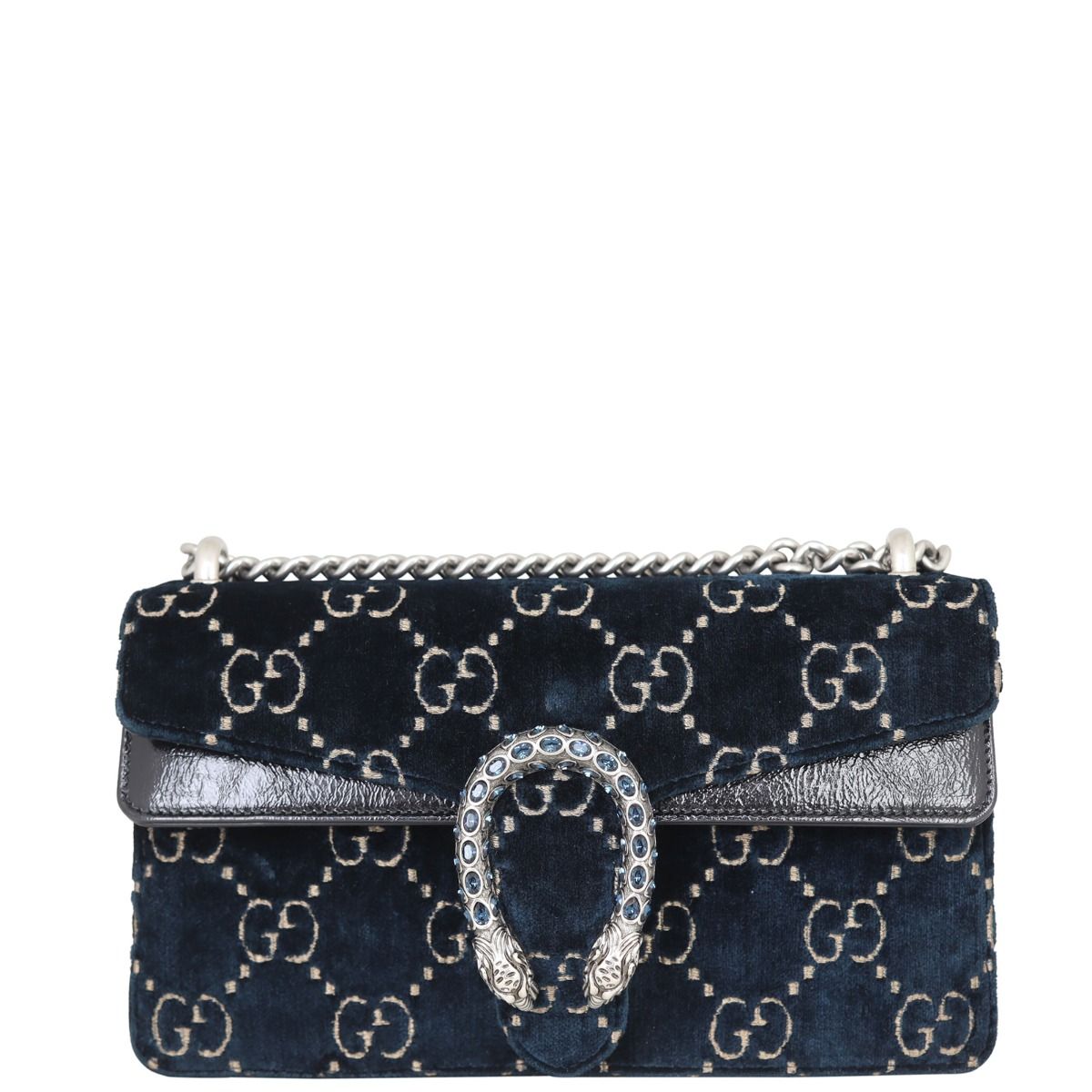 Gucci velvet bag blue deals
