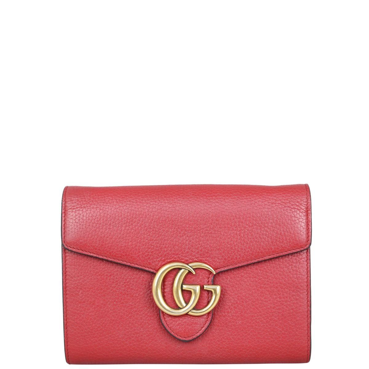 Gucci marmont wallet on chain red outlet
