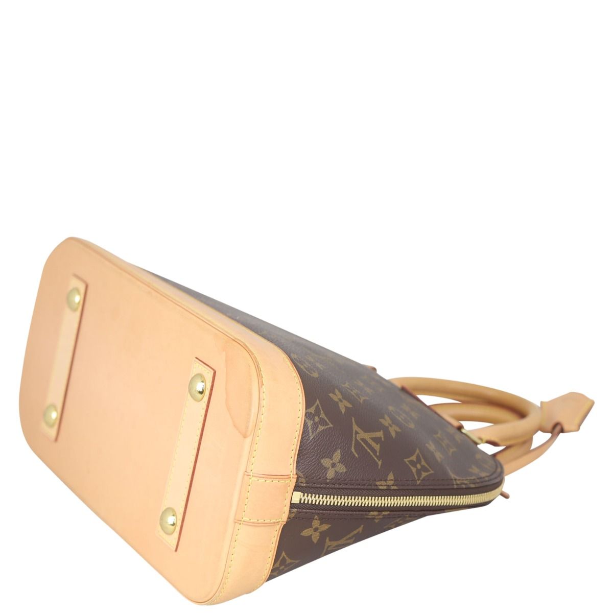 LOUIS VUITTON Handbag M51130 Alma PM vintage Monogram Brown Red Custom –