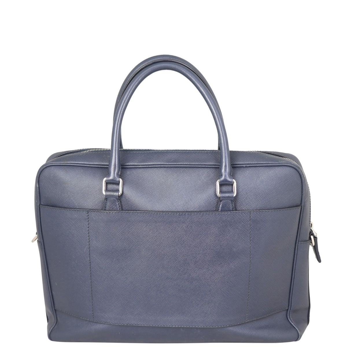 Prada Saffiano Zip Briefcase Bag